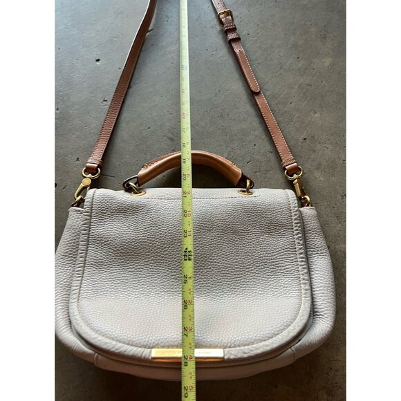 Marc by Marc Jacobs Classic Natasha Crossbody Bag White Cream Pebbled Leather - Picture 4 of 16